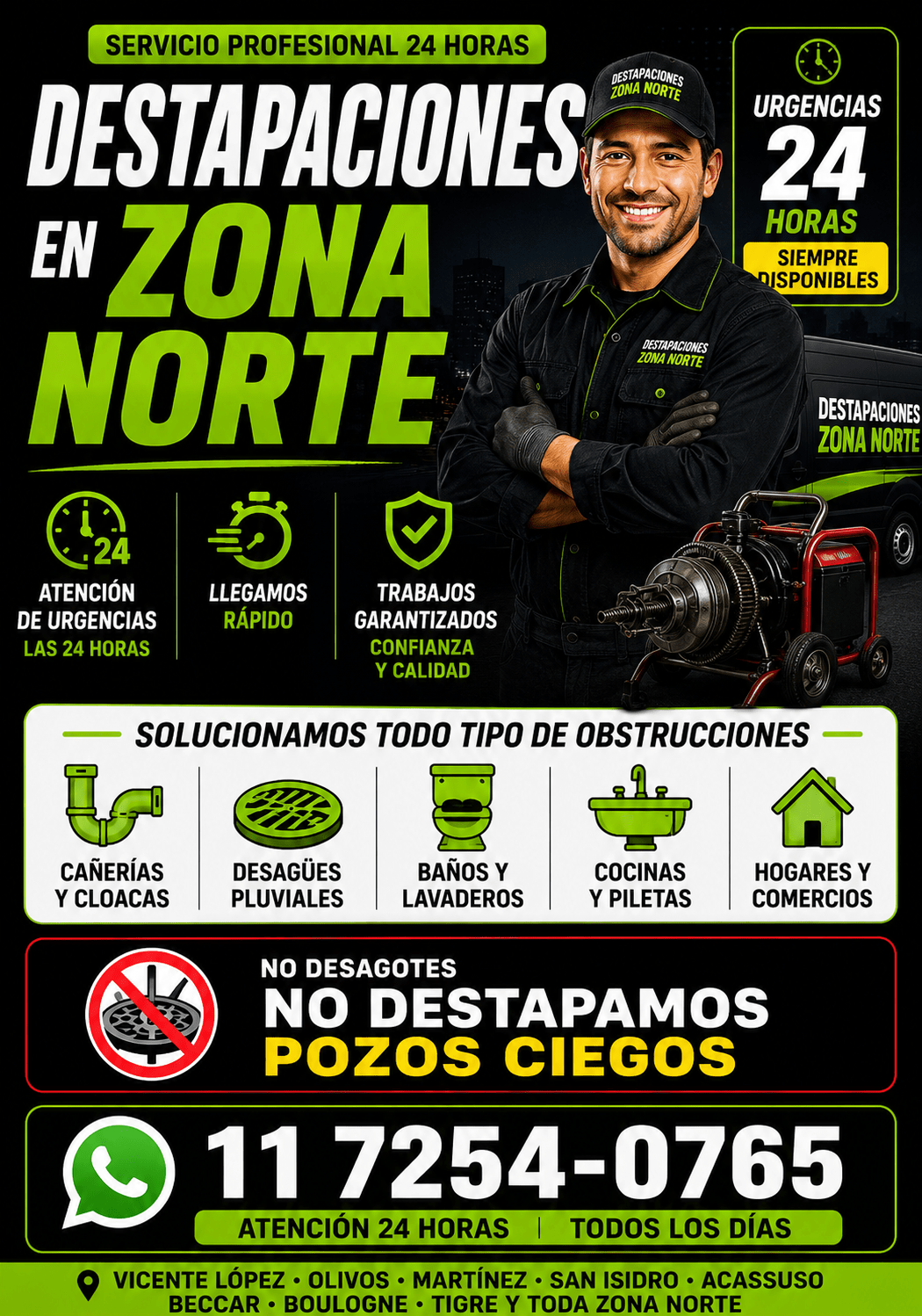 Destapaciones en Martínez